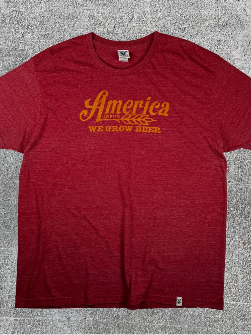 America We Grow Beer Soft Red T-Shirt Size XXL